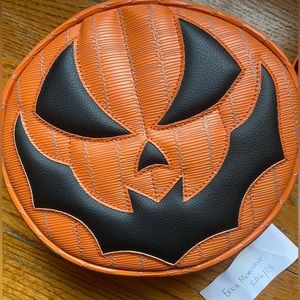 **SOLD** Love pain and stitches Orange Batmouth mini